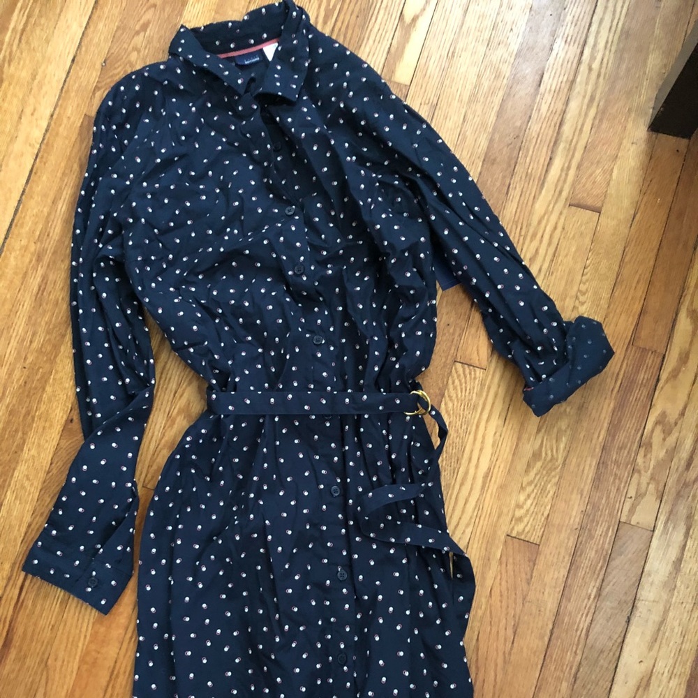 Button up dress with belt